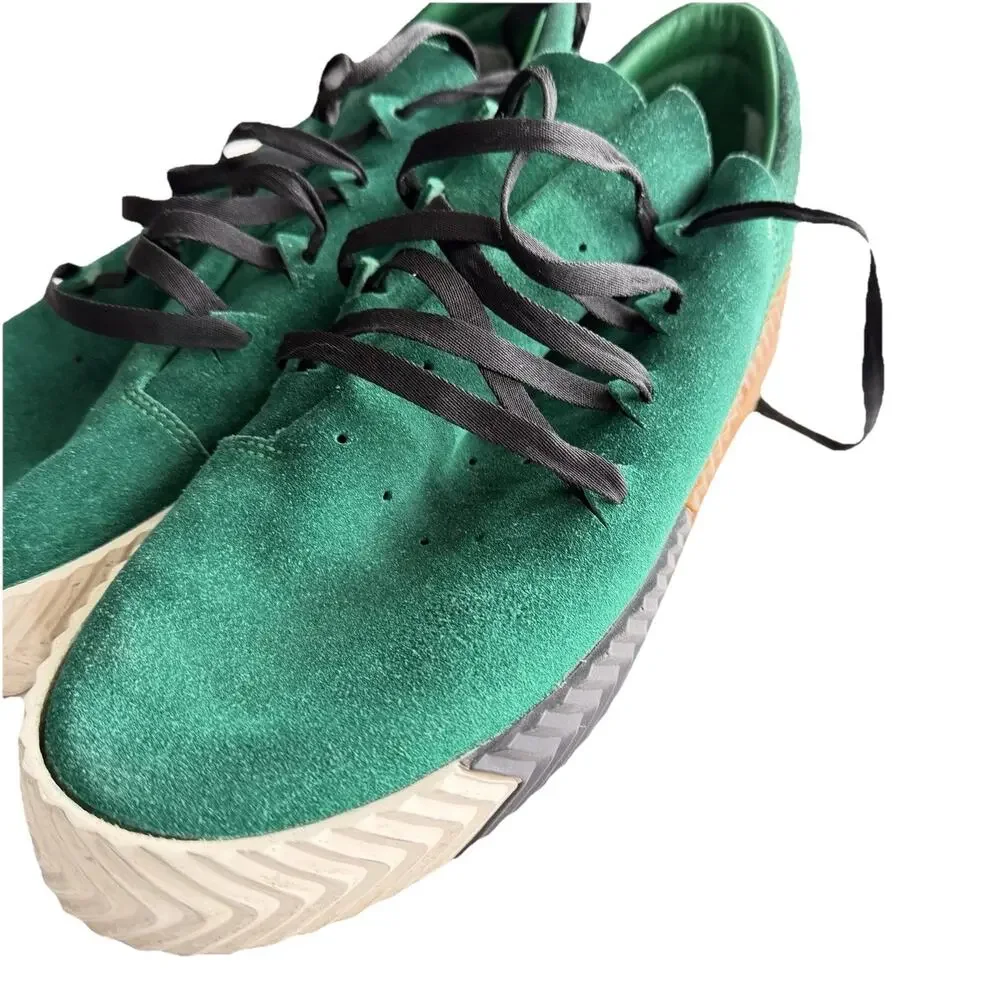 Adidas x Alexander Wang AW Skater Green Suede Gum Sole BY8907 Men's Size 13 Rare